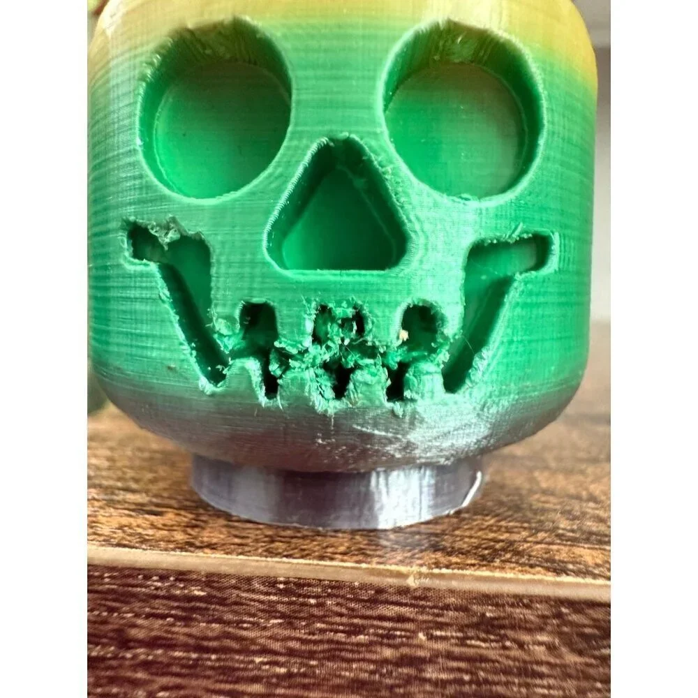 3-D printed skull Lego head